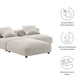 Solace 3-Piece Modular Upholstered Fabric Sectional Sofa