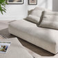 Solace  Modular Corduroy Upholstered Armless Loveseat and Ottoman Set