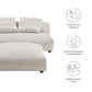 Solace  Modular Corduroy Upholstered Armless Loveseat and Ottoman Set