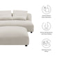 Solace Modular Upholstered Fabric Armless Loveseat and Ottoman Set
