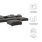 Solace 4-Piece Modular Upholstered Fabric Sectional Sofa With Ottoman