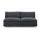 Commix Down Filled Overstuffed 2-Piece Armless Sectional Loveseat