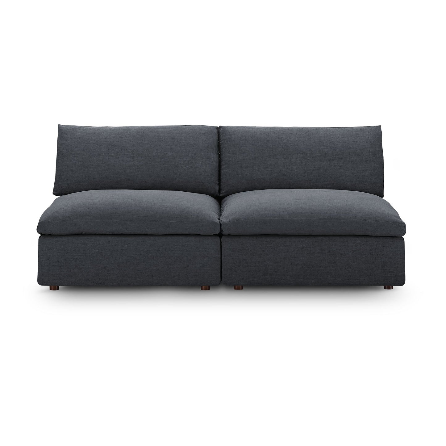 Commix Down Filled Overstuffed 2-Piece Armless Sectional Loveseat