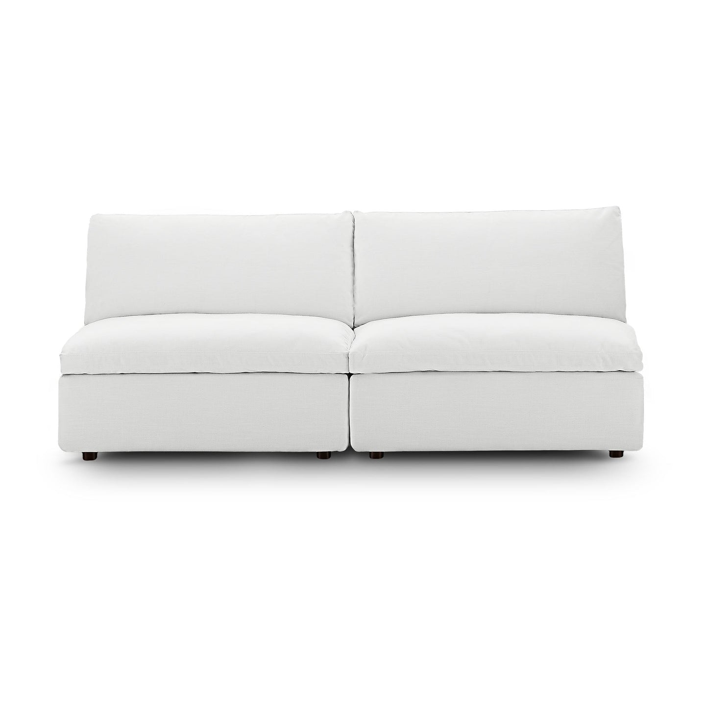 Commix Down Filled Overstuffed 2-Piece Armless Sectional Loveseat