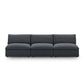 Commix Down Filled Overstuffed 3-Piece Armless Sectional Sofa
