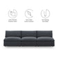 Commix Down Filled Overstuffed 3-Piece Armless Sectional Sofa
