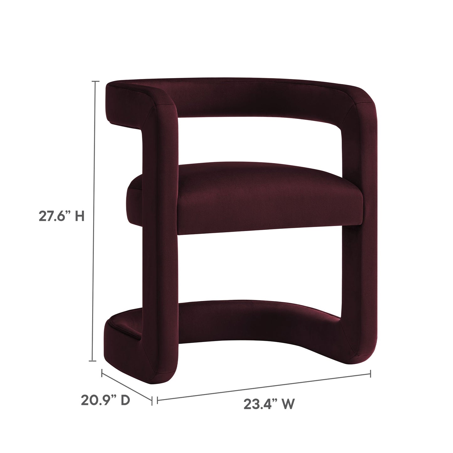 Winslow  Barrel Performance Velvet Dining Chair