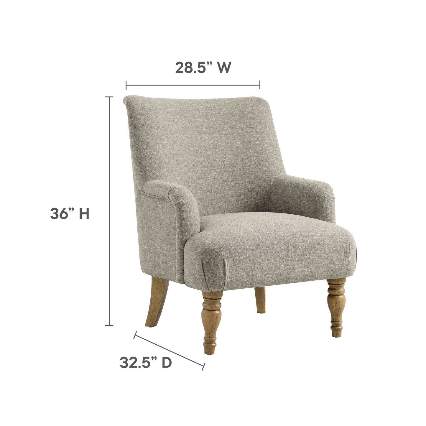 Ellington Fabric Upholstered Accent Armchair