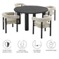Nautica 5-Piece Round Outdoor Patio Aluminum Dining Table and Chairs Set