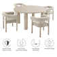 Nautica 5-Piece Round Outdoor Patio Aluminum Dining Table and Chairs Set