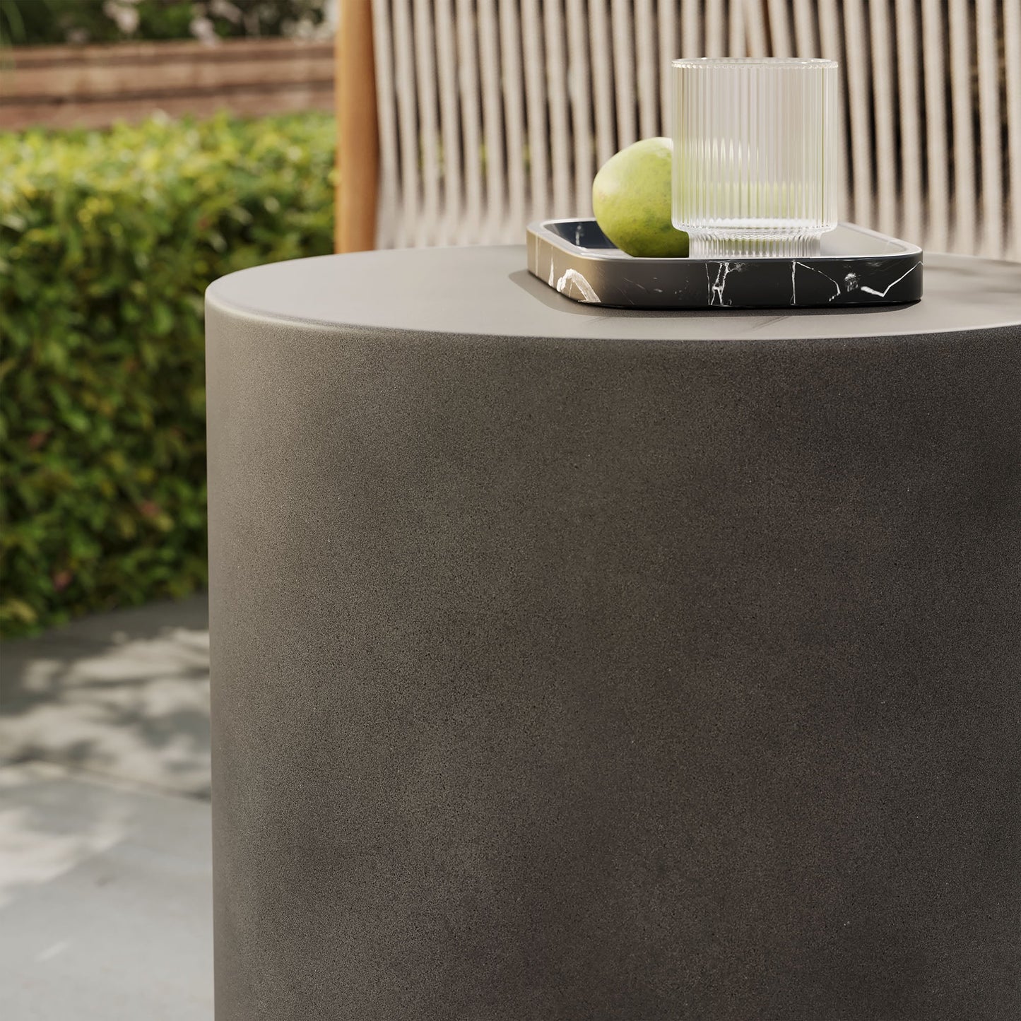Brion Indoor - Outdoor Patio Concrete Stool