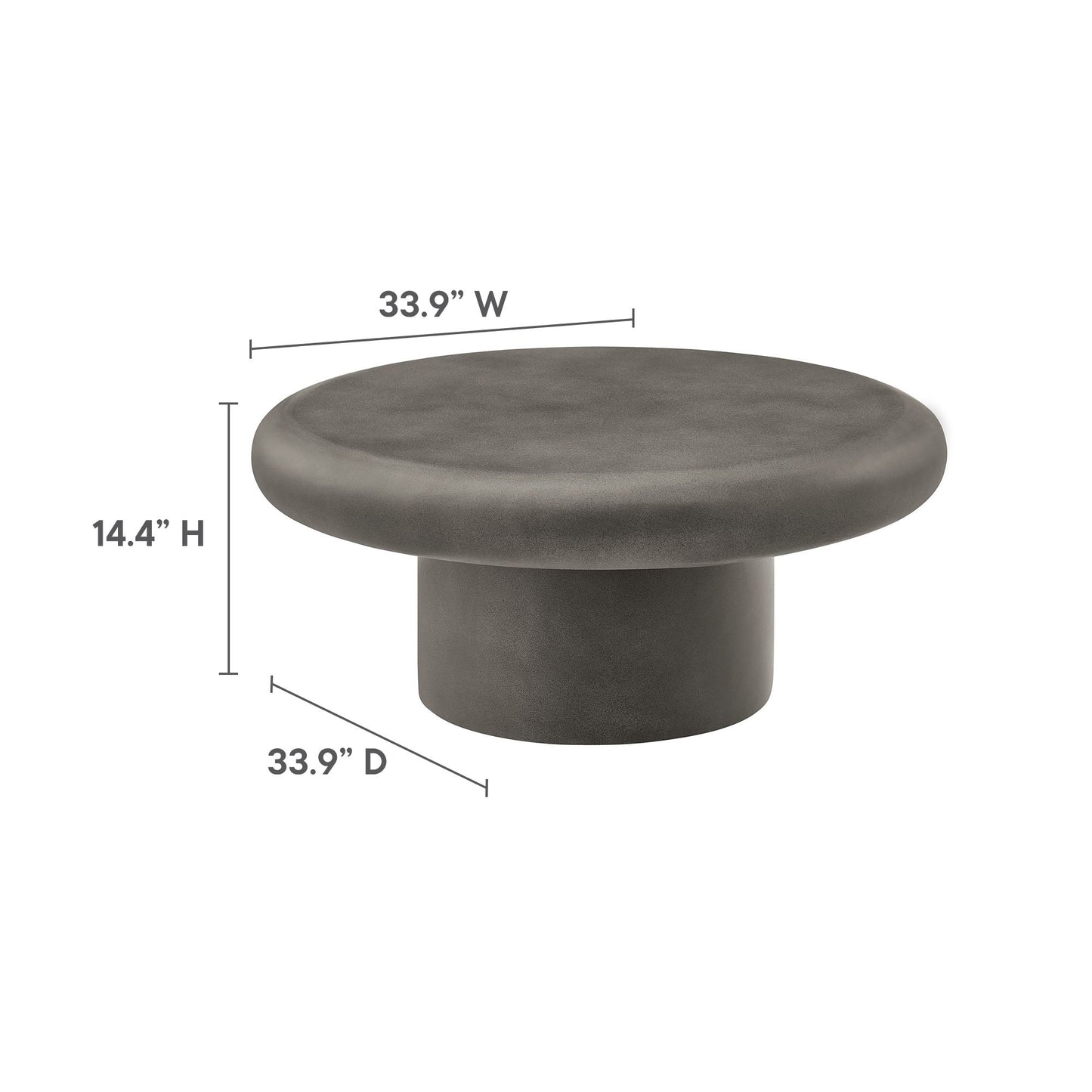 Argos Indoor - Outdoor Patio Concrete Round Coffee Table