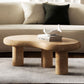Elowen Indoor - Outdoor Patio Textured Faux Travertine Coffee Table