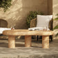 Elowen Indoor - Outdoor Patio Textured Faux Travertine Coffee Table