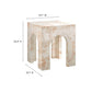Valen Square Indoor - Outdoor Patio Arched Concrete Side Table