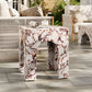 Valen Square Indoor - Outdoor Patio Arched Concrete Side Table