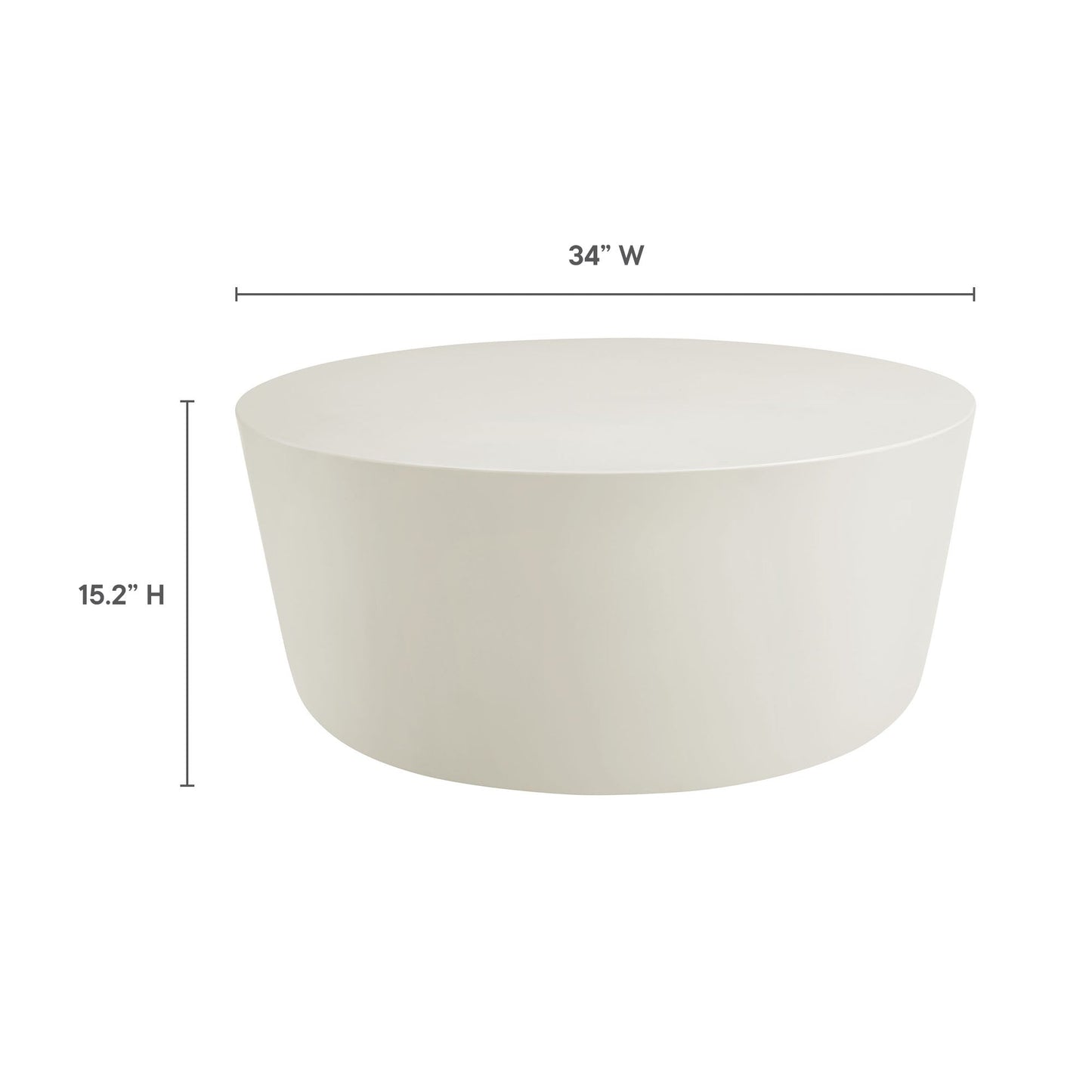 Brion Round Indoor - Outdoor Patio Concrete Coffee Table