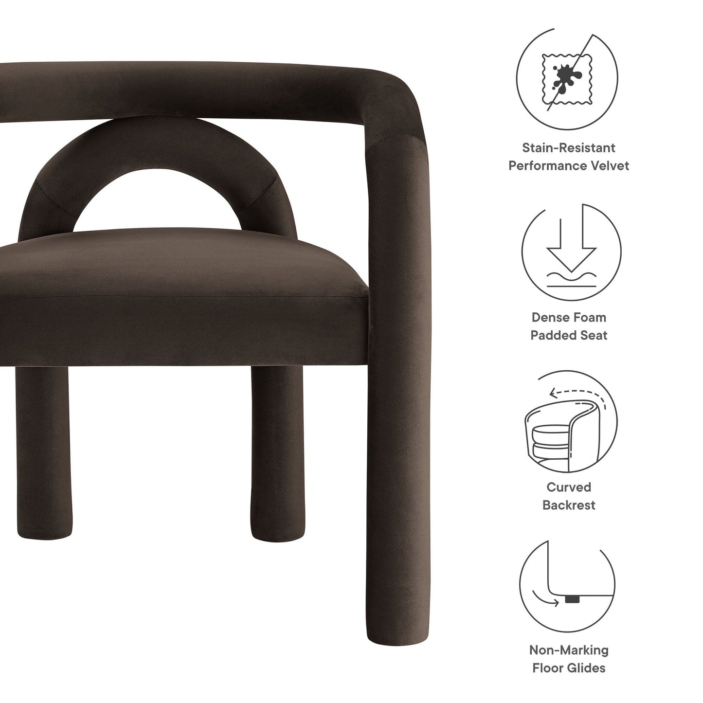 Astrid Performance Velvet Dining Chair