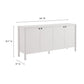 Emmeline 66" 4-Door Scalloped Sideboard Cabinet