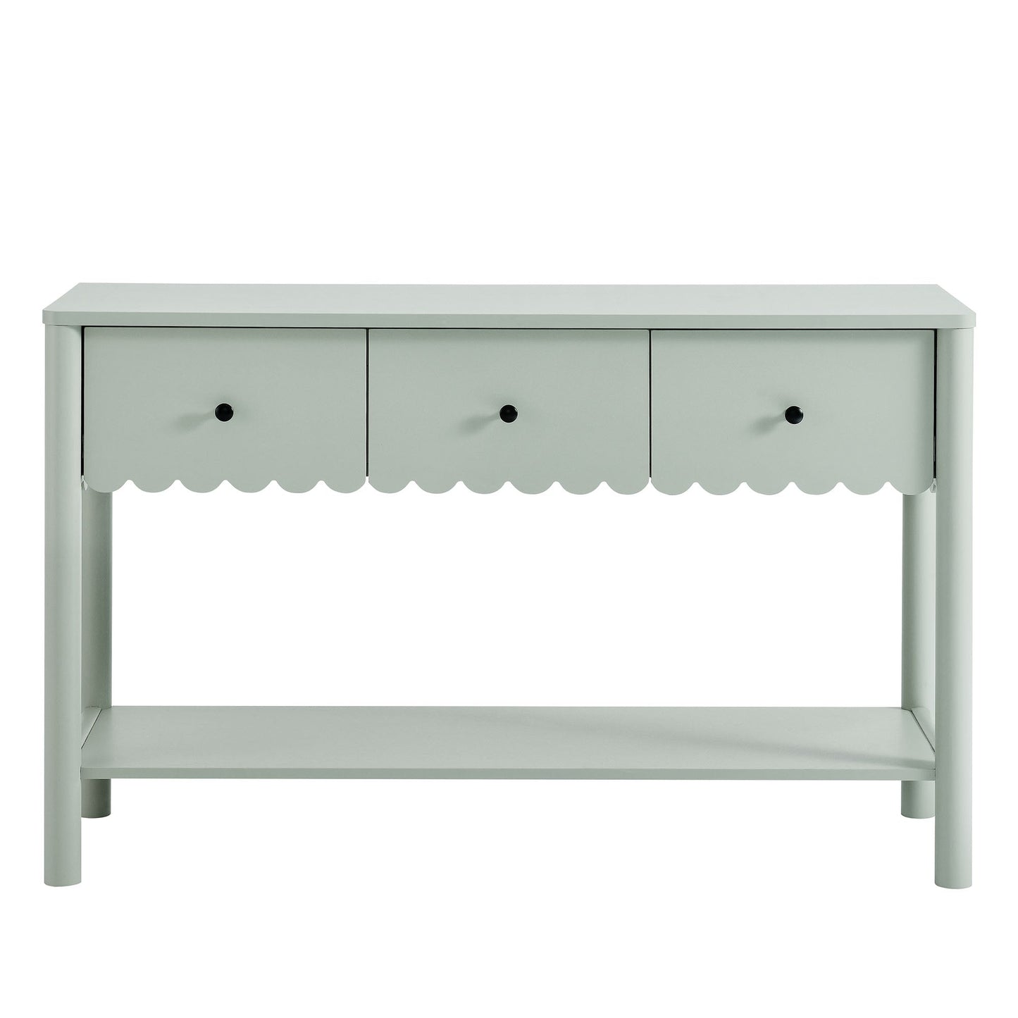 Emmeline 3-Drawer Scalloped Console Table