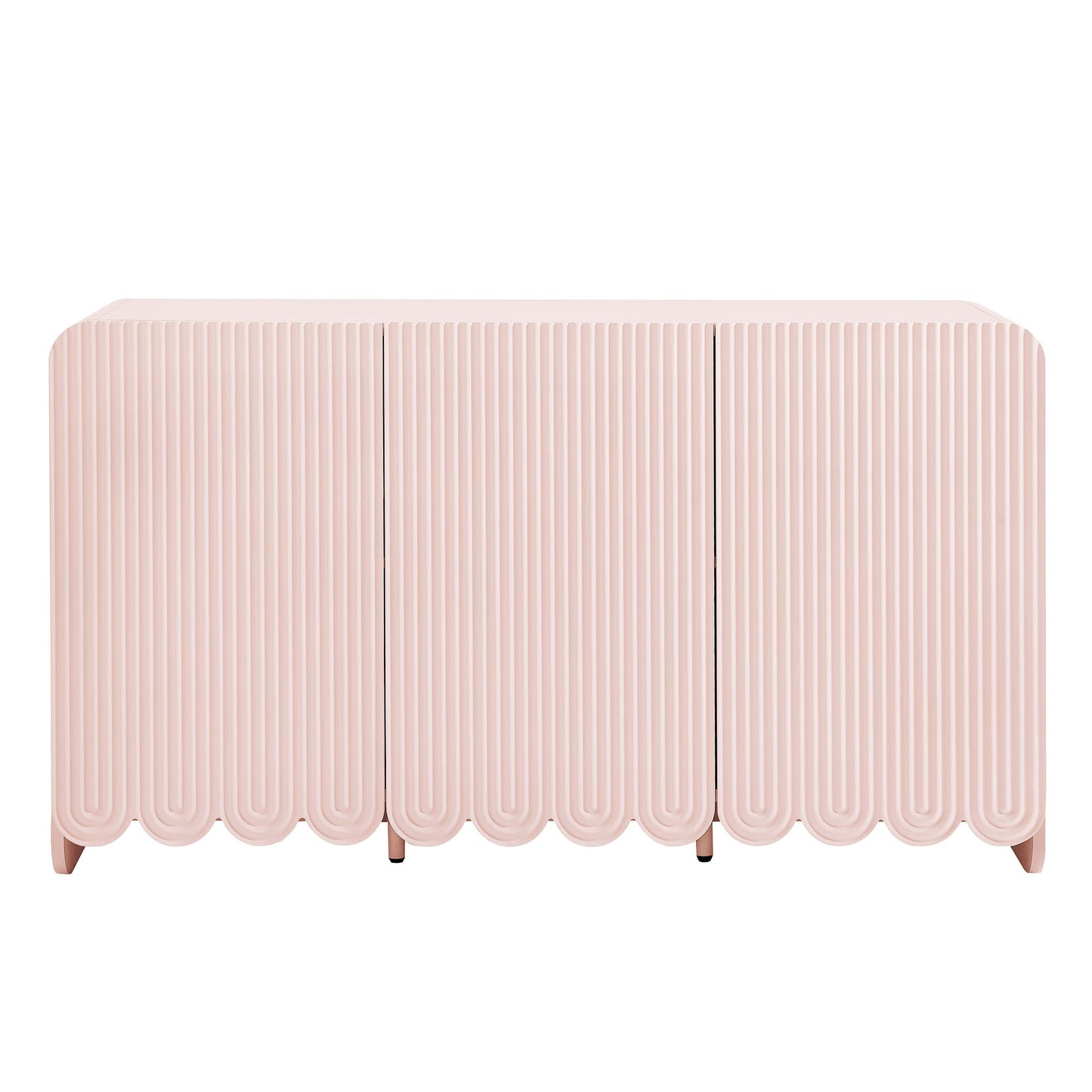 Dahlia Fluted and Scalloped Sideboard Storage Cabinet