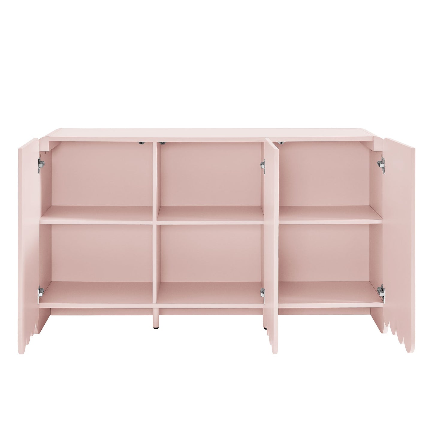 Dahlia Fluted and Scalloped Sideboard Storage Cabinet
