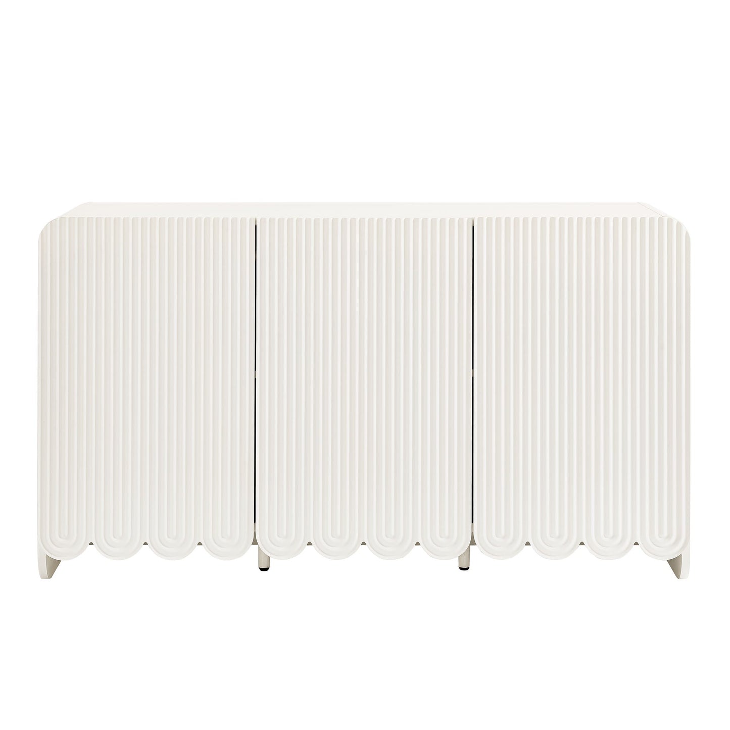 Dahlia Fluted and Scalloped Sideboard Storage Cabinet