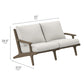 Saratoga Outdoor Patio Teak Wood Loveseat