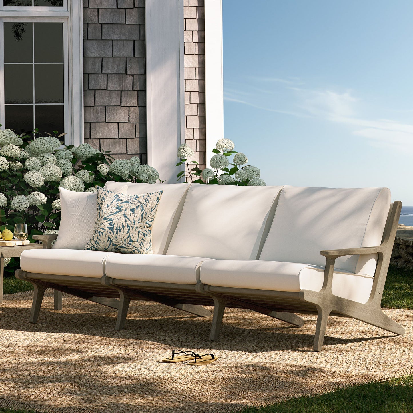 Saratoga Outdoor Patio Teak Sofa
