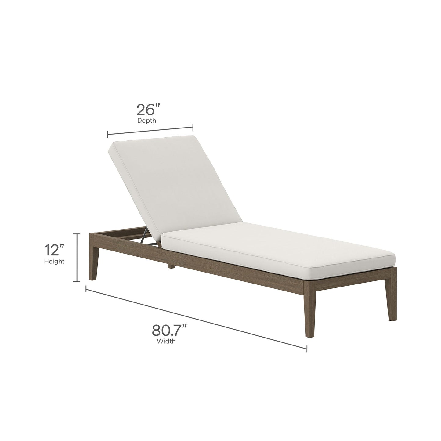 Northlake Outdoor Patio Teak Chaise Lounge