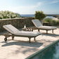 Saratoga Outdoor Patio Teak Wood 3-Piece Chaise Lounge Furniture Set