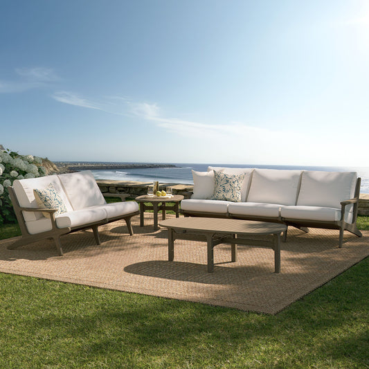 Saratoga 4-Piece Outdoor Patio Teak Wood Furniture Set