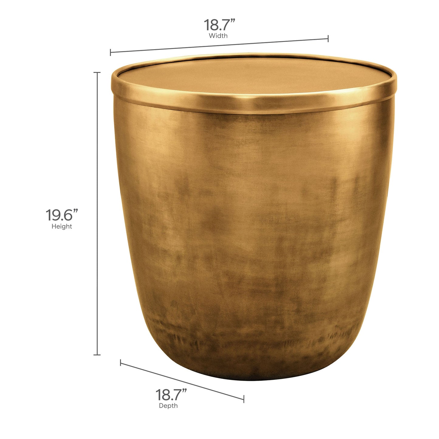 Viora Metal Storage Side Table