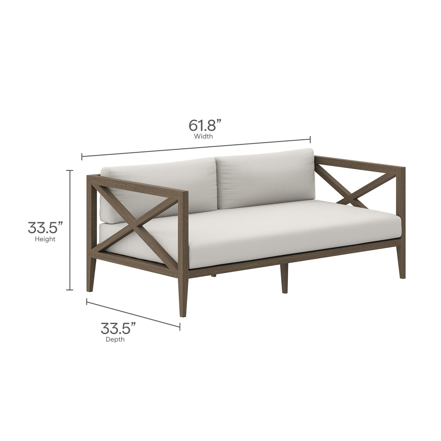 Northlake 5-Piece Outdoor Patio Teak Wood Furniture Set