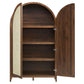 Calista 79" Tall Wide Rattan Arched Storage Cabinet