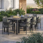 Tahoe 9-Piece Outdoor Patio Aluminum Dining Set With Extendable Table