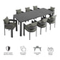 Tahoe 9-Piece Outdoor Patio Aluminum Dining Set With Extendable Table