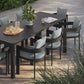 Tahoe 9-Piece Outdoor Patio Aluminum Dining Set With Extendable Table