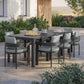 Tahoe 9-Piece Outdoor Patio Aluminum Dining Set With Extendable Table