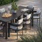 Tahoe 9-Piece Outdoor Patio Aluminum Dining Set With Extendable Table