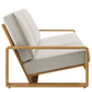 Lirienne Outdoor Patio Aluminum Faux Wood Sofa