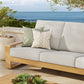 Lirienne Outdoor Patio Aluminum Faux Wood Sofa