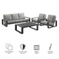 Lirienne 4-Piece Outdoor Patio Aluminum Furniture Set