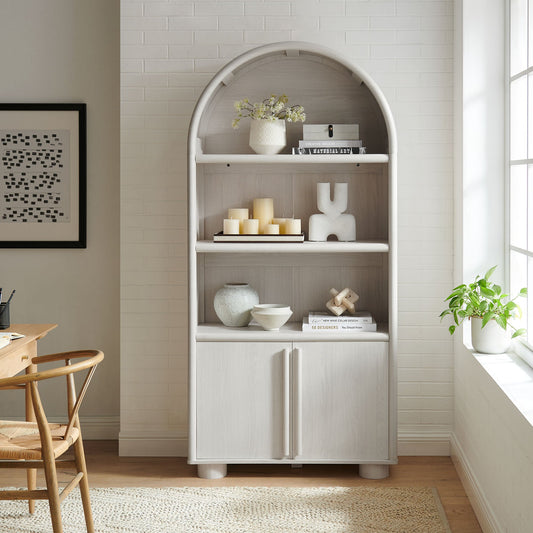 Bellamy Tall Arched Display Cabinet Bookcase