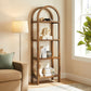 Vexley 72 Inch Tall Narrow Arched Bookshelf