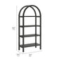 Vexley 60 Inch Arched Bookshelf