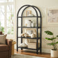 Vexley 72 Inch Large Arched Bookshelf