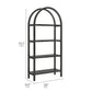 Vexley 72 Inch Large Arched Bookshelf