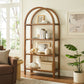 Vexley 72 Inch Large Arched Bookshelf