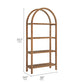 Vexley 72 Inch Large Arched Bookshelf
